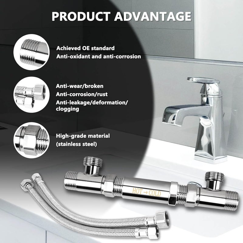RAMATA WP596816 Sensor Valve Kit for Instant Hot Water Recirculating Pump Bypass Valve 304 Stainless Steel, Replace 367010, 595926, 500800, 500805 - Image 5